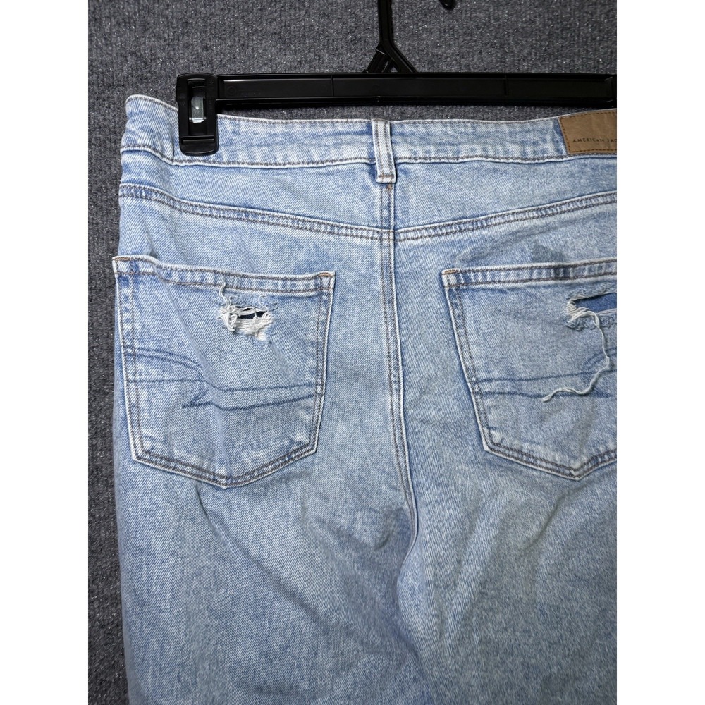 American Eagle Jeans Distressed Ripped Holes Women's SZ 12 Regular - Picture 10 of 11